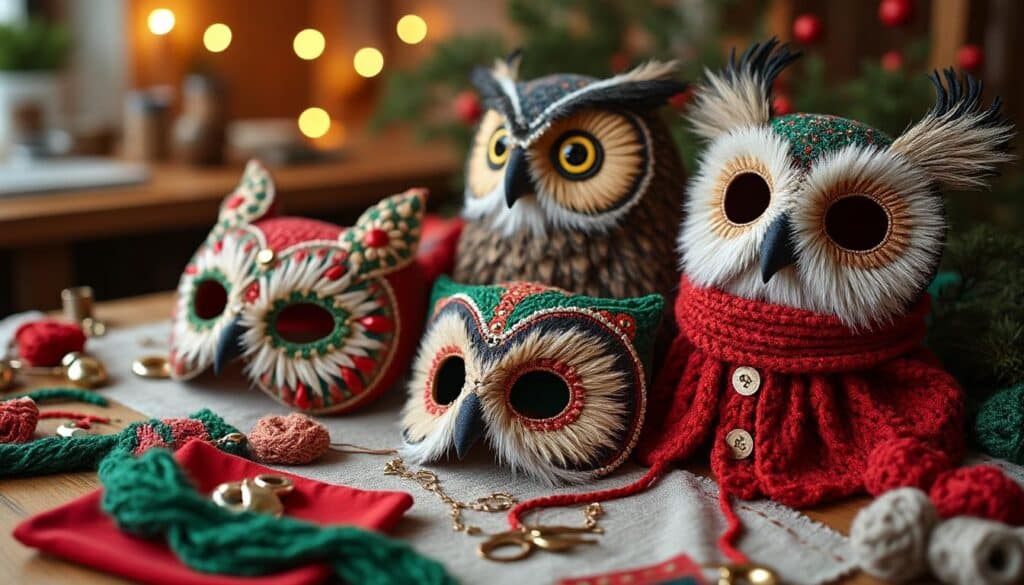 découvrez des masques de noël et des masques hiboux uniques, confectionnés à la main. laissez-vous séduire par l’artisanat textile revisité, idéal pour égayer vos fêtes avec originalité et créativité.